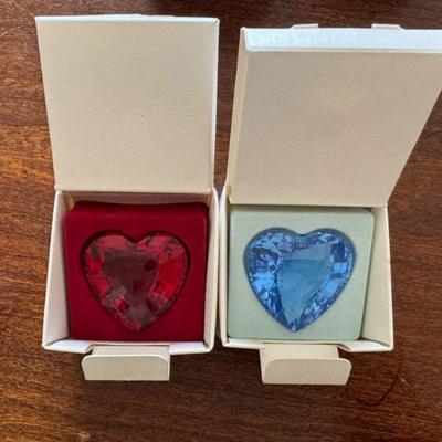 Available in auction - Lot 23 - Swarovski faceted crystal hearts