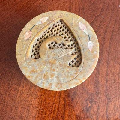 Available in auction - Lot 15 - soapstone trinket box
