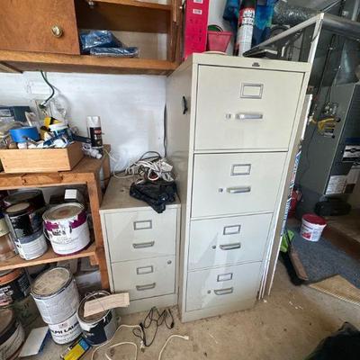 Metal file cabinets