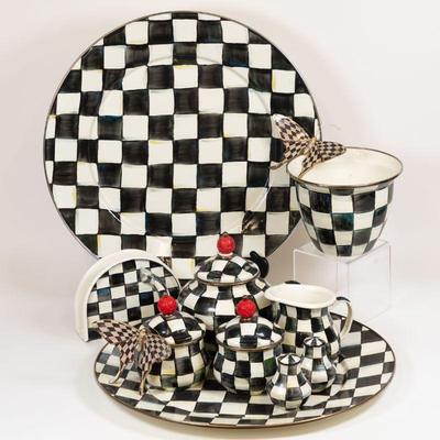 Mackenzie-Child 13 pc. kitchenware collection in Courtly check