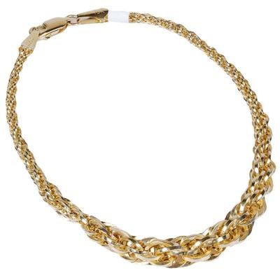 14k braided rope chain bracelet