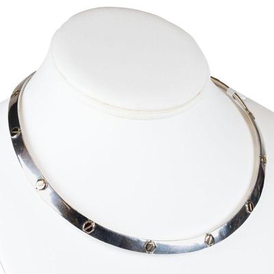 18k/Ss collar necklace