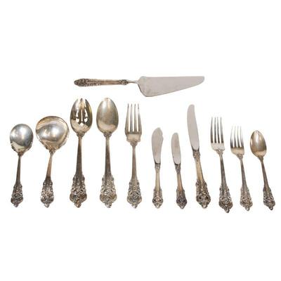 Two sterling silver flatware sets (Grand Baroque and 18th century patterns)