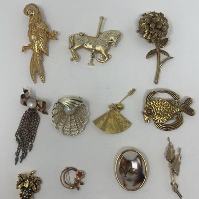 Vintage Gold Tone Pins #2