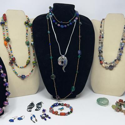 Blue And Green Beaded Jewelry 