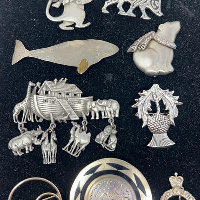 Vintage Silver Tone Pins