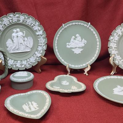 Antique Wedgwood and Germany Green Jasper Collection 