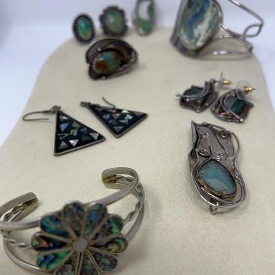 Sterling  Silver With Stones And In Laid Stones