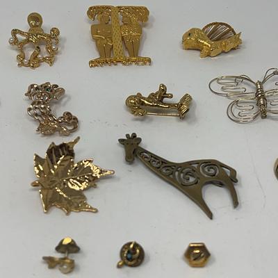 Vintage Gold Tone Pins #1