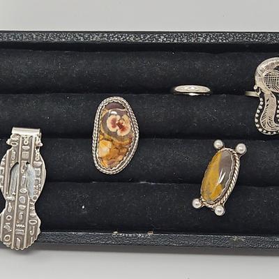 Heiroglyphic-style Money Clip, Rings, and More
