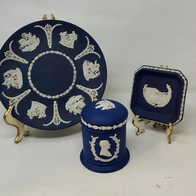 Antique Wedgwood Dark Blue Jasper ware  Collection 