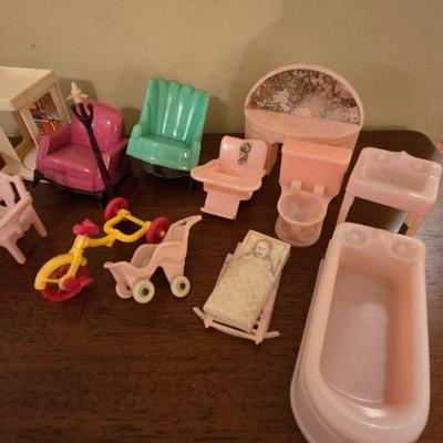 Vintage Plastic Dollhouse Furniture