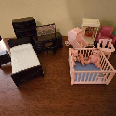 Vintage Plastic Dollhouse Furniture