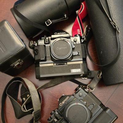 Canon A1 Cameras and Lens Collection (sold as a package)