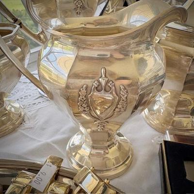 Antique sterling silver tea set, likely Barbeau