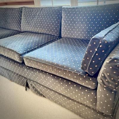 1950s modern black and tan sofa  