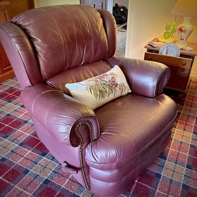 Leather recliner