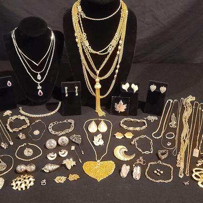 Gold Tone Jewelry Featuring Trifari 