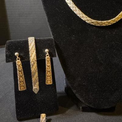 Set of Sterling Silver Jewelry Featuring Bracelet Made In Milor Italy