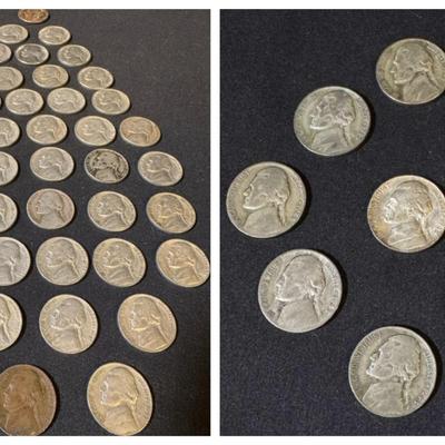 Nickels From The 1940s - Early 1960s Featuring War Nickels