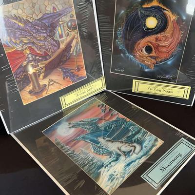 Limited Edition Prints “A Good Book”, “Yin Yang Dragon” And “Moonsong”