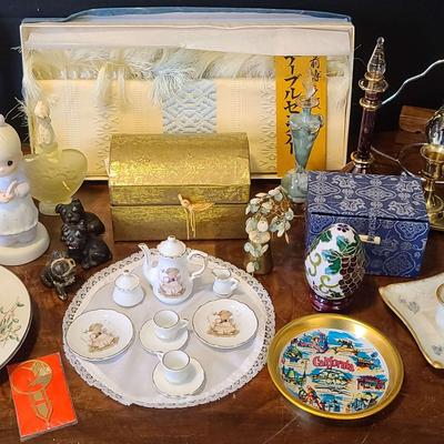 Collectible Figurines, Miniature Tea Set, Candle Holders & More