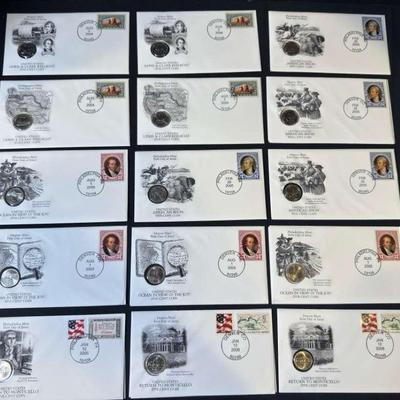 Unopened 2004-2006 First Day Of Issue Envelopes With Stamps And Coins