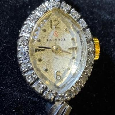 14K Helbros Women’s Watch With Diamond Accents