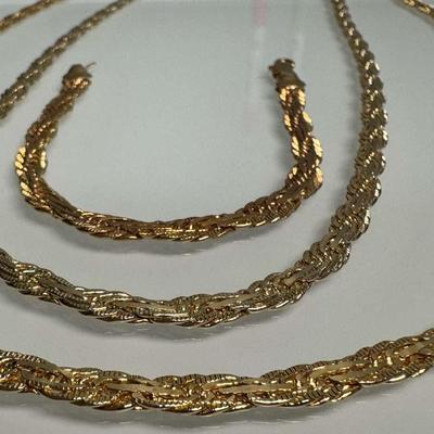 14K Gold Plated Jewelry Set