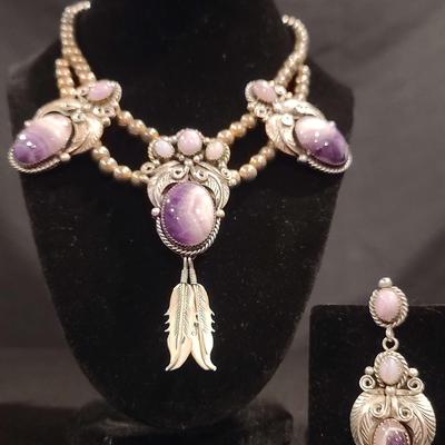 .925 Gemstone Necklace & Earring