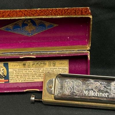 Vintage M Hohner Chromonica, Chromatic Harmonica 