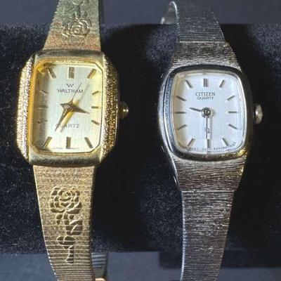 Pair Of Women’s Watches Featuring Citizen And Waltham