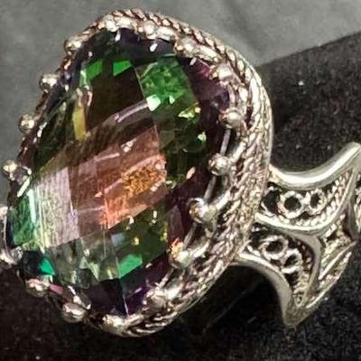 Sterling Silver Gemstone Ring Made In Turkey 