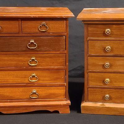 Two Wooden Jewelry Boxes 