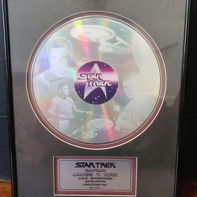 Star Trek Captain James T. Kirk Limited Edition Laser Etched Disc