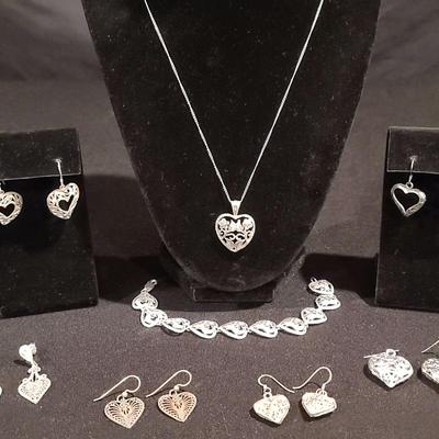 .925 & Other Heart Jewelry 