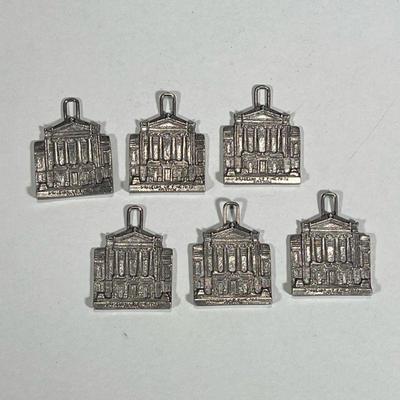 (5pc) JANIS IAN & EMMYLOU HARRIS VINYL | Lot of 6 Museum of Fine Arts Boston medals with white ribbon. - w. 1.5 x l. 2 in (Medal only)