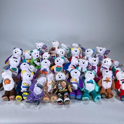(30pc) LIMITED TREASURES COIN BEARS | Lot of 30 Limited Treasures state coin bears and John Adams Presidential Coin bear edition 1 of...