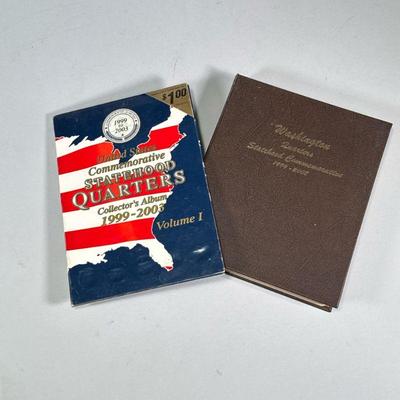 (2pc) Statehood Commemorative Quarter Albums | Two partially filled albums of Washington Quarters, Statehood Commemorative ranging from...