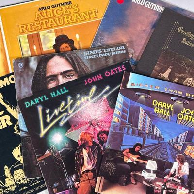(8pc) HALL & OATES, NEIL DIAMOND & OTHER VINYL RECORDS | Mixed vinyl record albums including: Hall & Oates "Bigger Than...