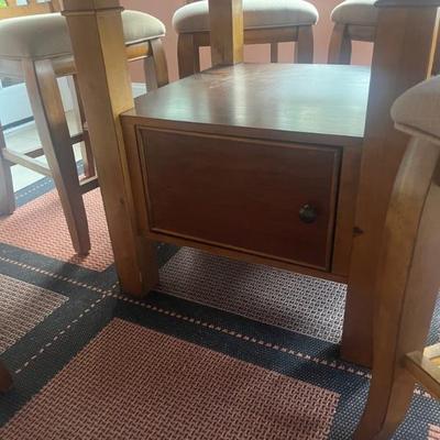 Haverty's Sonoma Valley Gathering Table & 6 Chairs;  table approx. 35.5" H x 66" diameter, chair seat 25";  BUY...