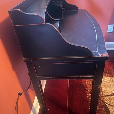 Modern Distressed 5-Drawer Writing Desk; approx. 41" x 36" x 18"; BUY IT NOW $100