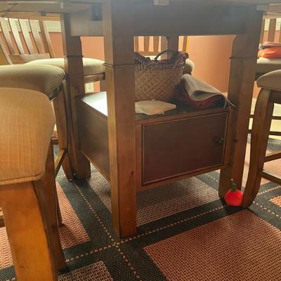 Haverty's Sonoma Valley Gathering Table & 6 Chairs;  table approx. 35.5" H x 66" diameter, chair seat 25";  BUY...