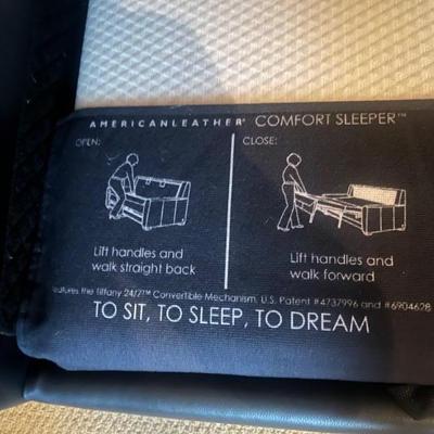 24e American Leather Comfort Sleeper; approx. 35" x 51" x 42";  BUY IT NOW $400