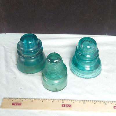 Antique Insulators - Lot of 3 