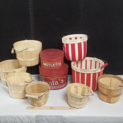 Holiday Decorative Baskets And Tins