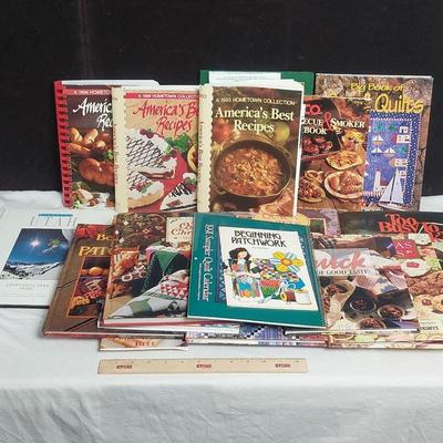 Assorted Cooking And Quilting Books
