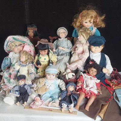 Collectible Porcelain Dolls: Vintage Assortment