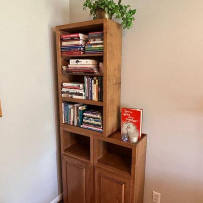 Wood Bookcase and Storage Cabinet