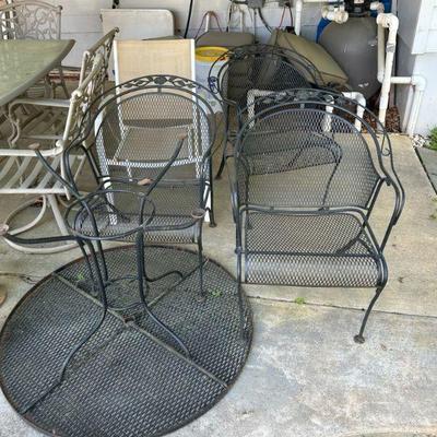 Wrought Iron Outdoor Dining Set 